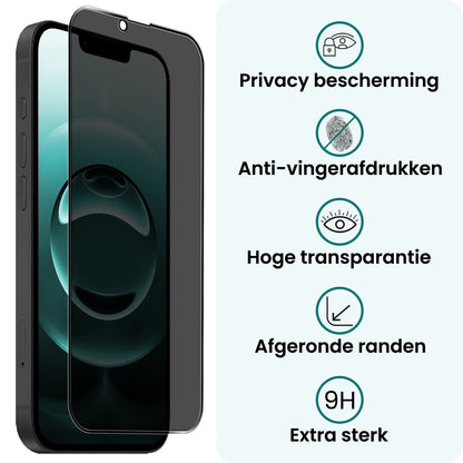 Forterra iPhone 16e Screenprotector Gehard Glas - Privacy