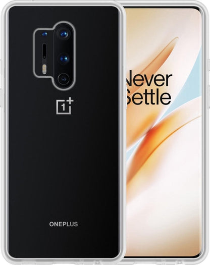 Forterra OnePlus 8 Pro Hoesje Siliconen Backcover Lichtgewicht - Transparant