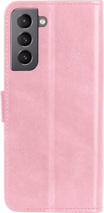Forterra Samsung S21 Hoesje Bookcase Cover met Kaarthouder - Lichtroze