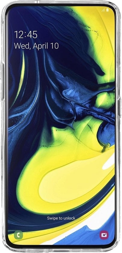 Forterra Samsung A80 Hoesje Siliconen Backcover Lichtgewicht - Transparant