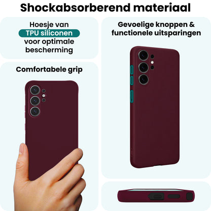 Forterra Samsung S26 Ultra Hoesje Siliconen Backcover Lichtgewicht - Aubergine