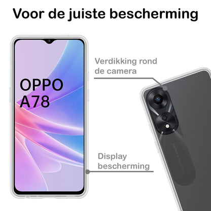 Forterra OPPO A78 5G Hoesje Siliconen Backcover Lichtgewicht - Transparant