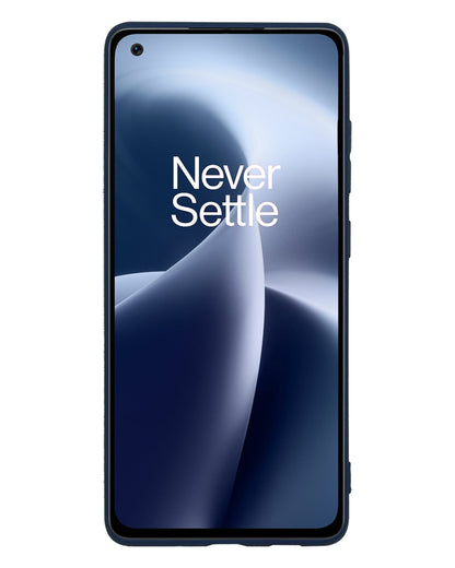Forterra OnePlus Nord 2T Hoesje Siliconen Backcover Lichtgewicht - Donkerblauw