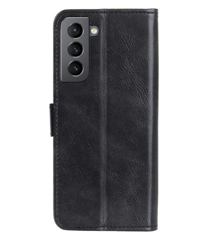 Forterra Samsung S22 Plus Hoesje Bookcase Cover met Kaarthouder - Zwart