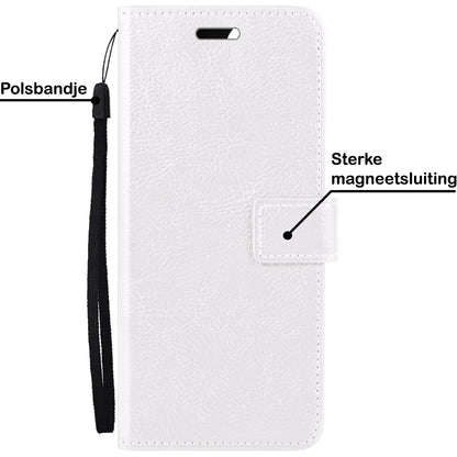 Forterra Samsung A34 Hoesje Bookcase Cover met Kaarthouder - Wit