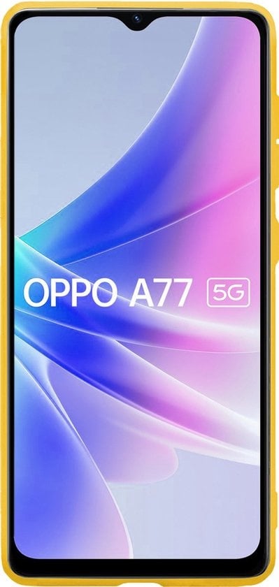 Forterra OPPO A77 Hoesje Siliconen Backcover Lichtgewicht - Geel