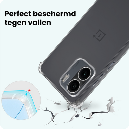 Forterra OnePlus 15R Hoesje Shockproof Backcover Siliconen - Transparant