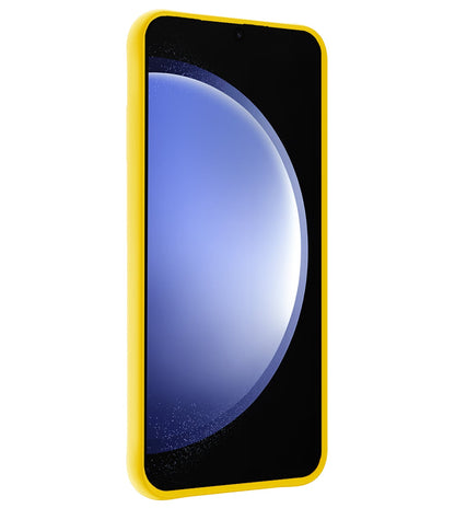 Forterra Samsung S23 FE Hoesje Siliconen Backcover Lichtgewicht - Geel