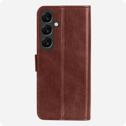 Forterra Samsung S25 Hoesje Bookcase Cover met Kaarthouder - Bruin