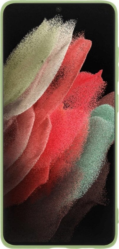 Forterra Samsung S21 Ultra Hoesje Siliconen Backcover Lichtgewicht - Groen