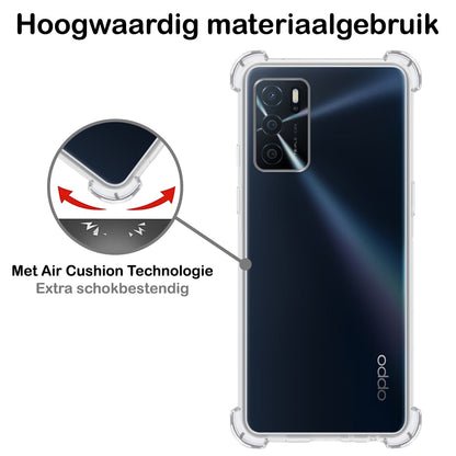 Forterra OPPO A16 Hoesje Shockproof Backcover Siliconen - Transparant