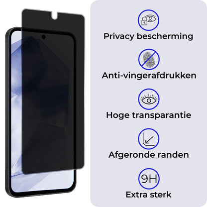 Forterra Samsung A55 Screenprotector Gehard Glas - Privacy