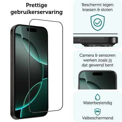 Forterra iPhone 16 Pro Screenprotector Gehard Glas - Full Screen