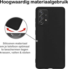 Forterra Samsung A52 Hoesje Siliconen Backcover Lichtgewicht - Zwart