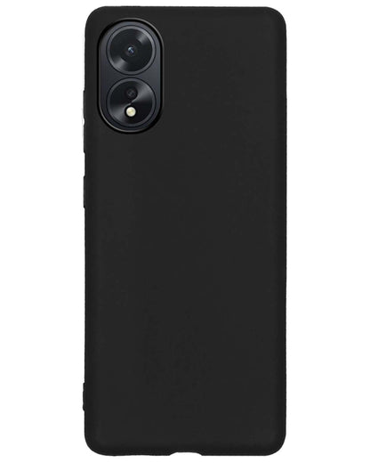 Forterra OPPO A38 Hoesje Siliconen Backcover Lichtgewicht - Zwart