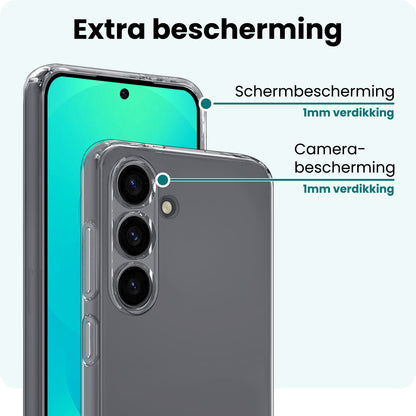 Forterra Samsung S25 Hoesje Siliconen Backcover Lichtgewicht - Transparant