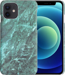 Forterra iPhone 12 Hoesje Marmer Hard Case Cover - Groen