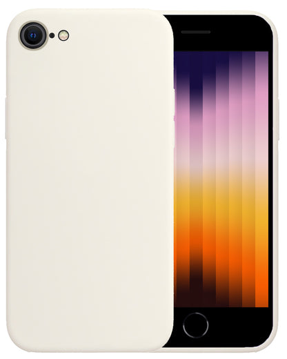 Forterra iPhone SE 2022 Hoesje Siliconen Backcover Lichtgewicht - Wit