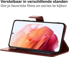 Forterra Samsung S21 Hoesje Bookcase Cover met Kaarthouder - Bruin
