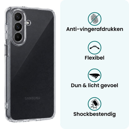 Forterra Samsung A27 Hoesje Siliconen Backcover Lichtgewicht - Transparant