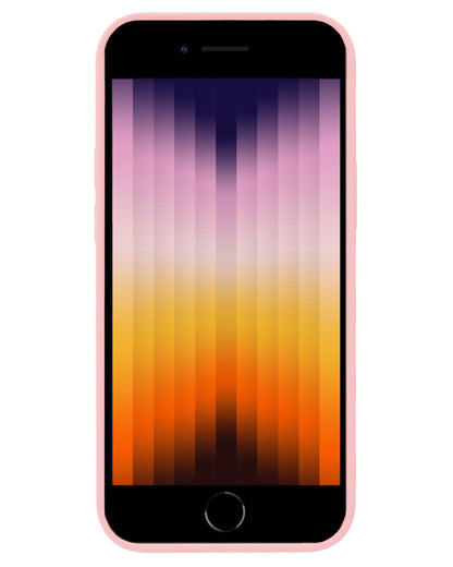 Forterra iPhone SE 2022 Hoesje Siliconen Backcover Lichtgewicht - Lichtroze