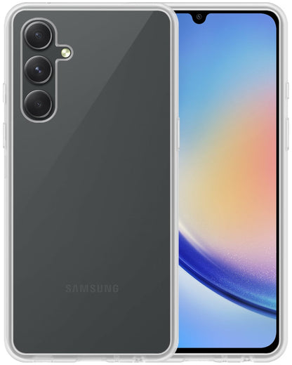 Forterra Samsung A34 Hoesje Siliconen Backcover Lichtgewicht - Transparant