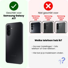Forterra Samsung A17 Hoesje Bookcase Cover met Kaarthouder - Turquoise