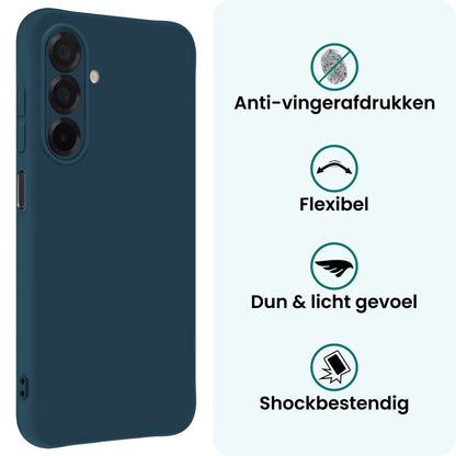 Forterra Samsung A26 Hoesje Siliconen Backcover Lichtgewicht - Donkerblauw