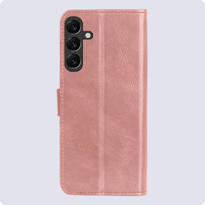 Forterra Samsung A55 Hoesje Bookcase Cover met Kaarthouder - Rosé goud