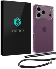 Forterra iPhone 18 Pro Hoesje met Koord Backcover Shockproof - Transparant