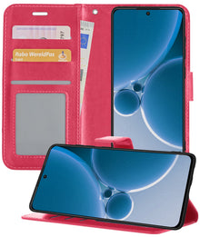Forterra OnePlus Nord 3 Hoesje Bookcase Cover met Kaarthouder - Donkerroze