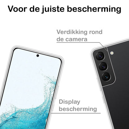 Forterra Samsung S22 Hoesje Siliconen Backcover Lichtgewicht - Transparant