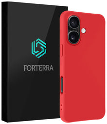 Forterra iPhone 16 Hoesje Siliconen Backcover Lichtgewicht - Rood