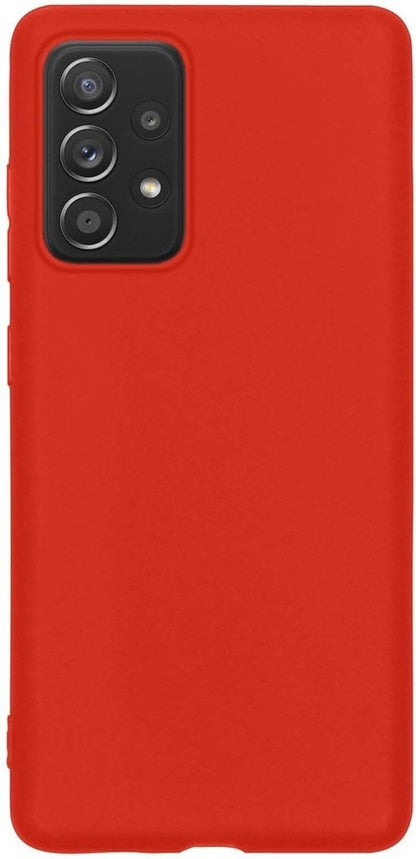 Forterra Samsung A72 Hoesje Siliconen Backcover Lichtgewicht - Rood