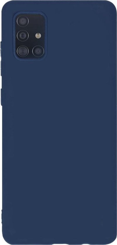Forterra Samsung A71 Hoesje Siliconen Backcover Lichtgewicht - Donkerblauw