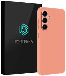 Forterra Samsung S26 Plus Hoesje Siliconen Backcover Lichtgewicht - Perzik