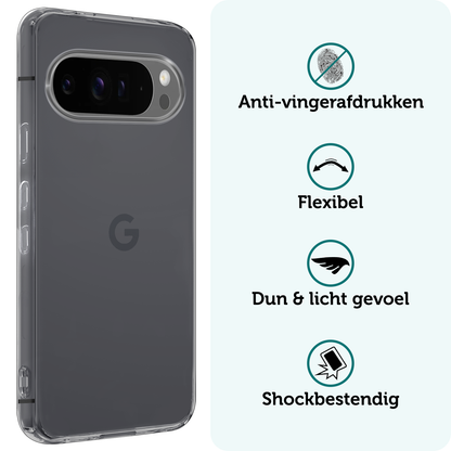 Forterra Google Pixel 10 Pro Hoesje Siliconen Backcover Lichtgewicht - Transparant