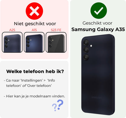 Forterra Samsung A35 Screenprotector Gehard Glas - Privacy