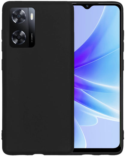 Forterra OPPO A57 Hoesje Siliconen Backcover Lichtgewicht - Zwart