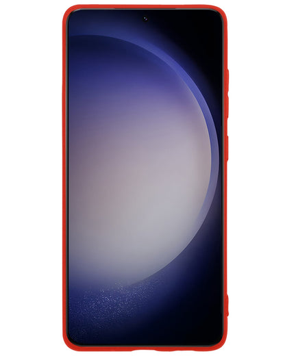 Forterra Samsung S23 Ultra Hoesje Siliconen Backcover Lichtgewicht - Rood