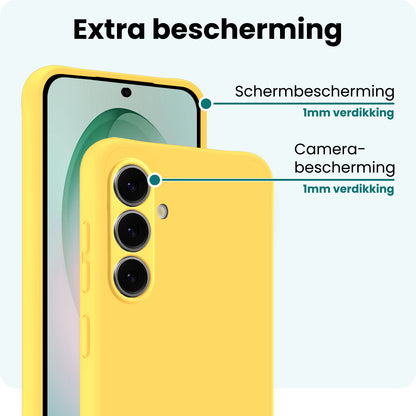 Forterra Samsung S26 Plus Hoesje Siliconen Backcover Lichtgewicht - Geel