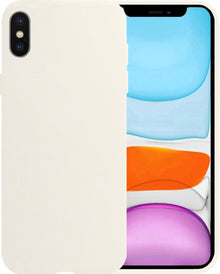 Forterra iPhone X Hoesje Siliconen Backcover Lichtgewicht - Wit