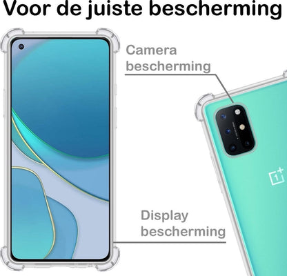 Forterra OnePlus 8T Hoesje Shockproof Backcover Siliconen - Transparant