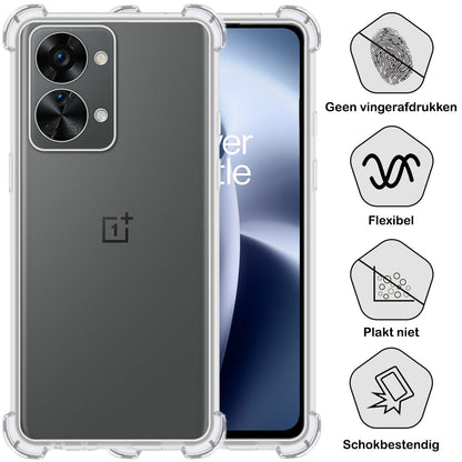 Forterra OnePlus Nord 2T Hoesje Shockproof Backcover Siliconen - Transparant