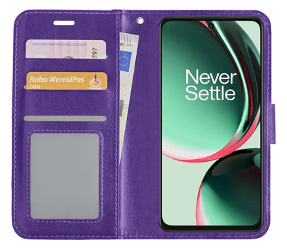 Forterra OnePlus Nord CE 3 Lite Hoesje Bookcase Cover met Kaarthouder - Paars