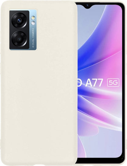Forterra OPPO A77 Hoesje Siliconen Backcover Lichtgewicht - Wit