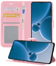 Forterra OnePlus Nord 3 Hoesje Bookcase Cover met Kaarthouder - Lichtroze