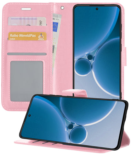 Forterra OnePlus Nord 3 Hoesje Bookcase Cover met Kaarthouder - Lichtroze
