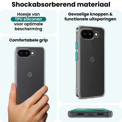 Forterra Google Pixel 10a Hoesje Siliconen Backcover Lichtgewicht - Transparant