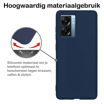 Forterra OPPO A77 Hoesje Siliconen Backcover Lichtgewicht - Donkerblauw